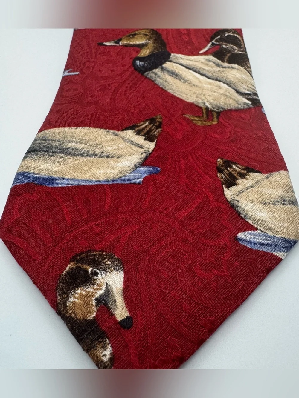 Vintage Robert Talbott Jacobson’s Duck Mallard Silk Necktie Made in USA